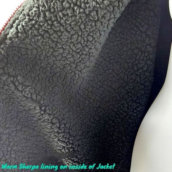 PINK VICTORIA SECRET Warm Maroon Hooded Sherpa Jacket Size M/L - Picture 9 of 16